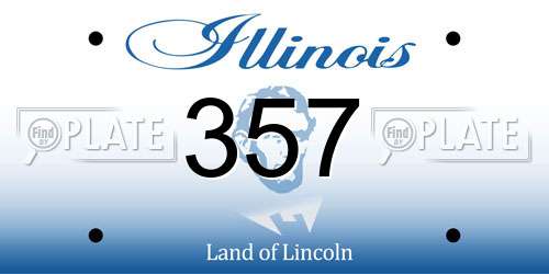 357 Illinois License Plate