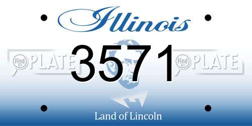 3571 Illinois License Plate