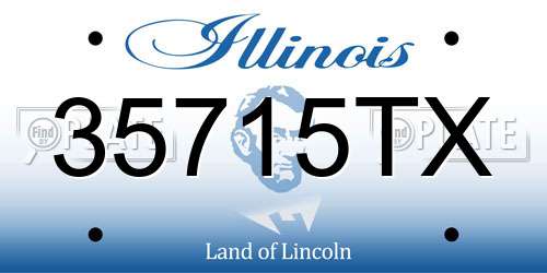 35715TX Illinois License Plate