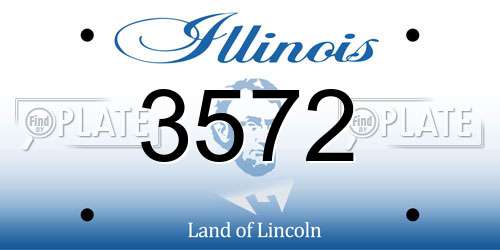 3572 Illinois License Plate