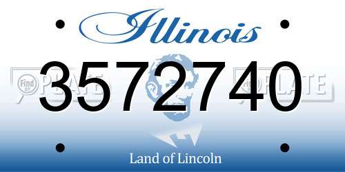 3572740 Illinois License Plate