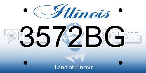 3572BG Illinois License Plate
