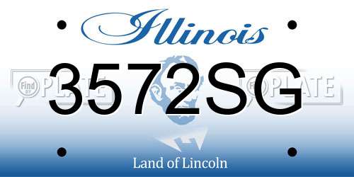 3572SG Illinois License Plate