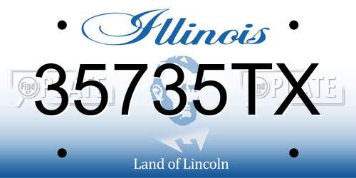 35735TX Illinois License Plate