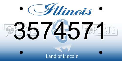 3574571 Illinois License Plate
