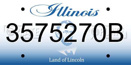 3575270B Illinois License Plate
