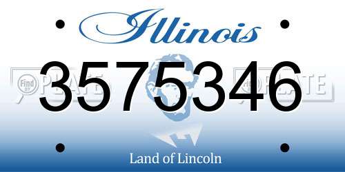 3575346 Illinois License Plate