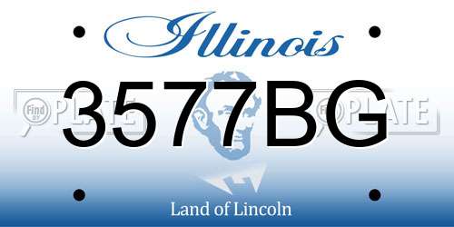 3577BG Illinois License Plate