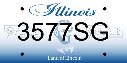 3577SG Illinois License Plate
