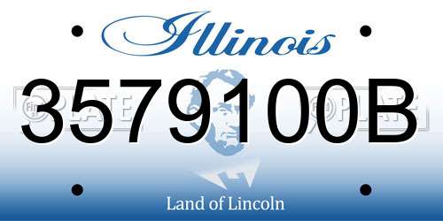 3579100B Illinois License Plate