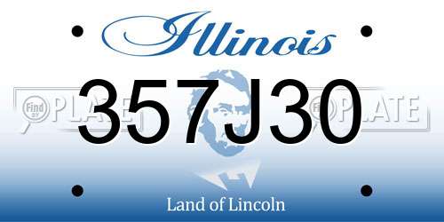 357J30 Illinois License Plate