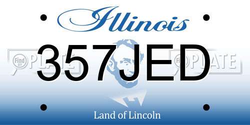 357JED Illinois License Plate