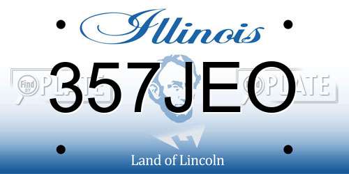 357JEO Illinois License Plate