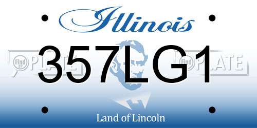 357LG1 Illinois License Plate
