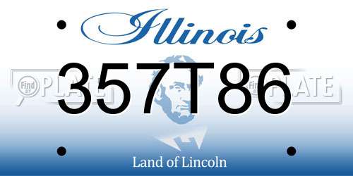 357T86 Illinois License Plate