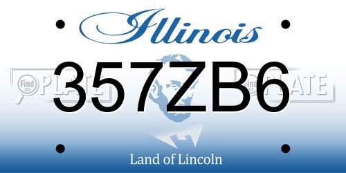 357ZB6 Illinois License Plate