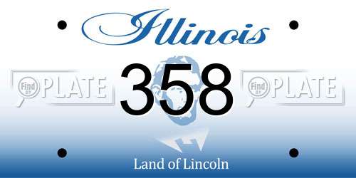 358 Illinois License Plate