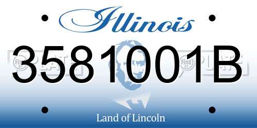 3581001B Illinois License Plate