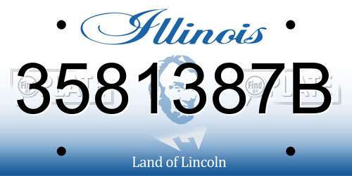 3581387B Illinois License Plate