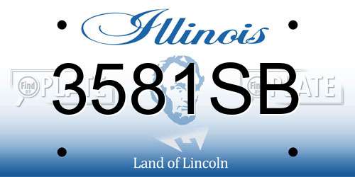 3581SB Illinois License Plate