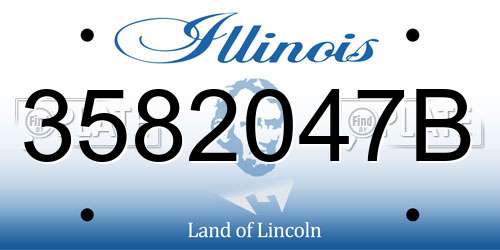 3582047B Illinois License Plate