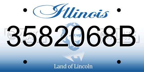 3582068B Illinois License Plate