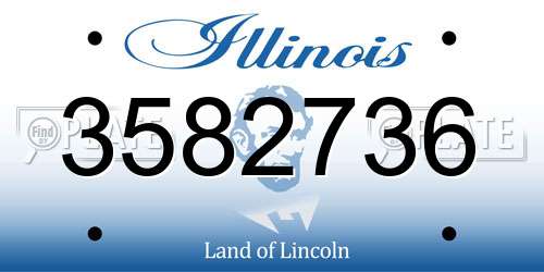 3582736 Illinois License Plate