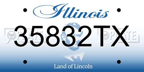 35832TX Illinois License Plate