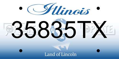 35835TX Illinois License Plate