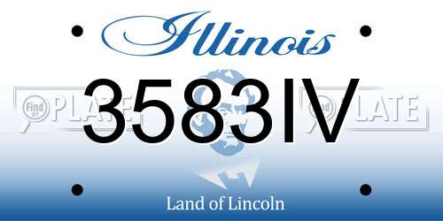 3583IV Illinois License Plate