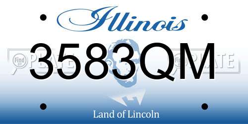 3583QM Illinois License Plate