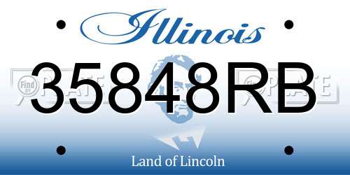 35848RB Illinois License Plate