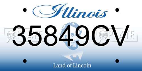35849CV Illinois License Plate