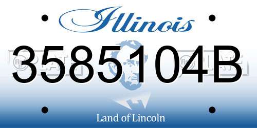 3585104B Illinois License Plate