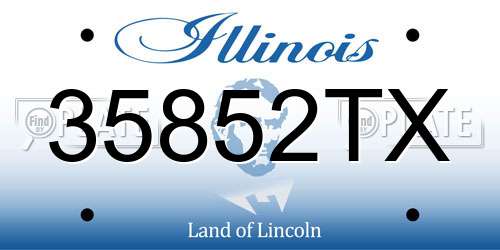 35852TX Illinois License Plate
