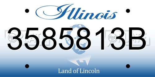 3585813B Illinois License Plate