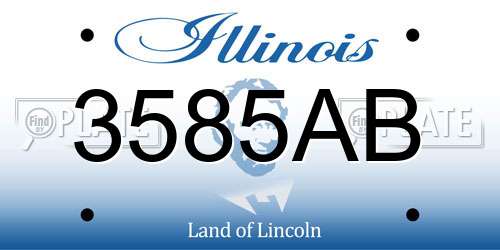 3585AB Illinois License Plate
