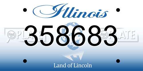 358683 Illinois License Plate