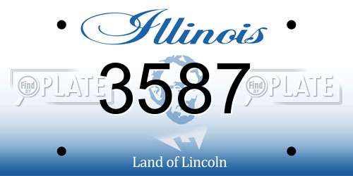 3587 Illinois License Plate