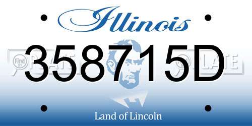 358715D Illinois License Plate