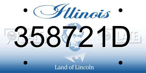 358721D Illinois License Plate
