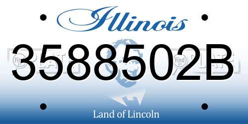 3588502B Illinois License Plate