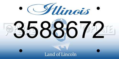 3588672 Illinois License Plate