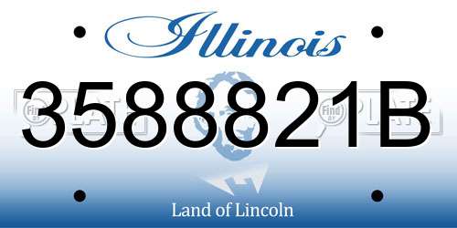 3588821B Illinois License Plate
