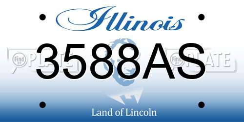 3588AS Illinois License Plate
