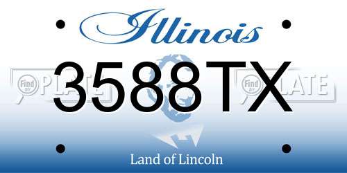 3588TX Illinois License Plate