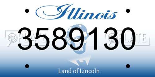 3589130 Illinois License Plate