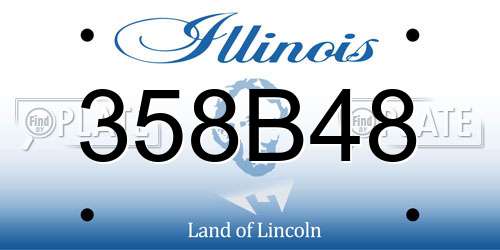 358B48 Illinois License Plate