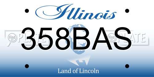 358BAS Illinois License Plate