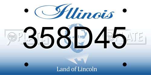358D45 Illinois License Plate
